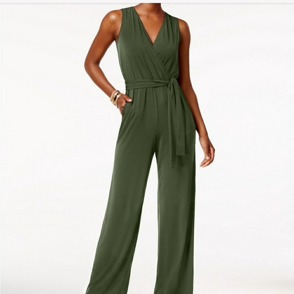 NY Collection Pants - NY Olive Green Jumpsuit